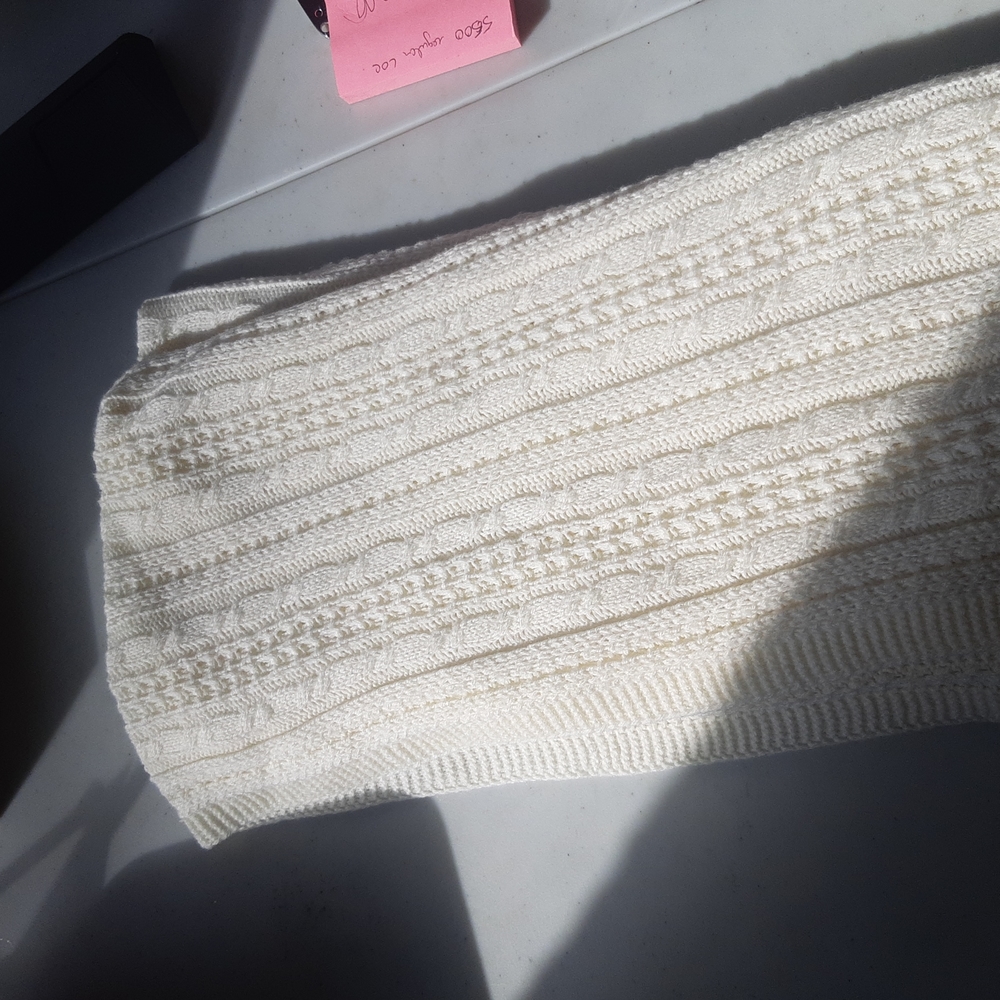 Cream Cable Infinity Scarf